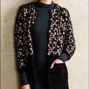 Anthropologie La Fee Verte Eyelash Cardigan
